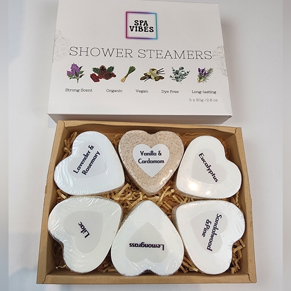 Spa Shower Steamer Organic Vegan Dye Free Long Lasting Scent Sealed Package - Picture 7 of 10